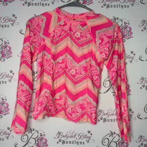 Gossip girl shirt water beach swimming ocean lake pool paisley neon pink orange